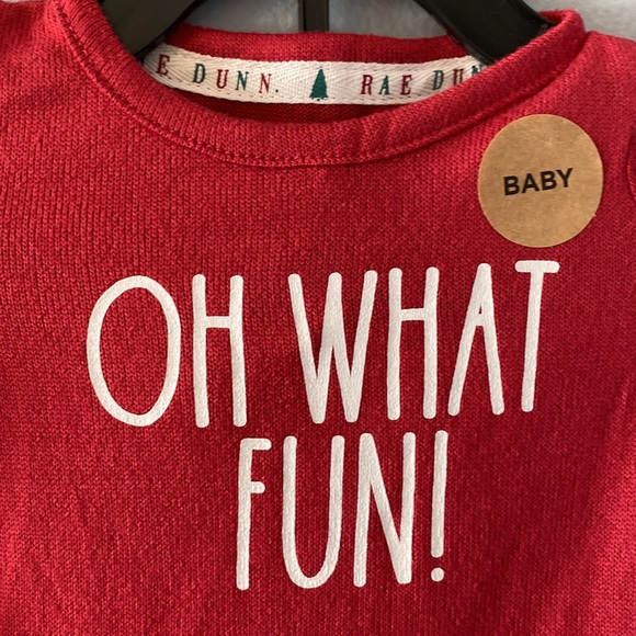 NWT Rae Dunn Holiday Family Christmas Pajama set  | Oh What Fun - Picture 3 of 8